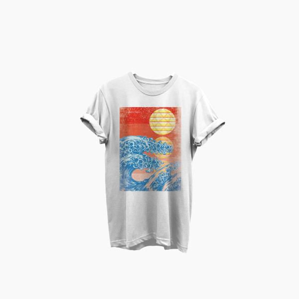 kanagawa pineapple wave tee