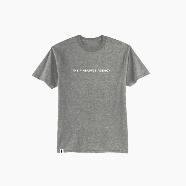 pineapple heather grey tee front